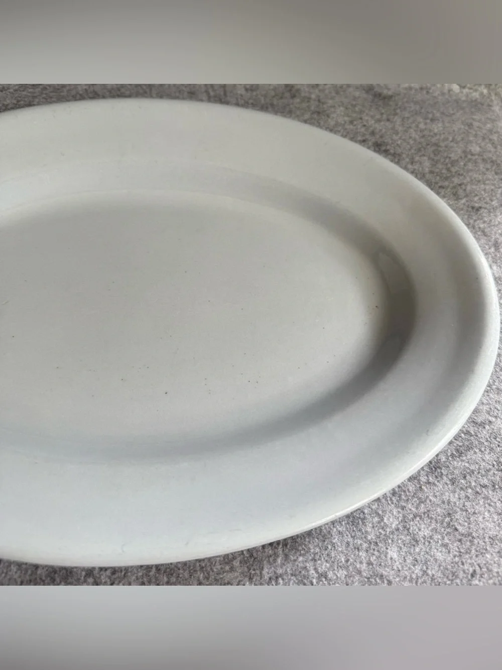 Vintage Buffalo China Blue Lune Ware Restaurant-Style Oval Platter